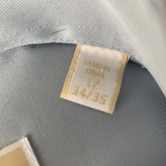 Michael Kors Non Iron Steel Gray Men’s Dress Shirt 17 34/35 BNWT - Picture 4 of 6